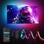 Govee TV LED Backlight, RGBIC LED Lights for TV, Smart TV LED Backlight for 40-50inch TVs, Music Sync, Wi-Fi Bluetooth & App Control, Works with Alexa