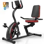 Vanswe Recumbent Exercise Bike for Adults Seniors - Recumbent Bikes for Home with Magnetic Resistance, Bluetooth and App Connectivity, Pulse Sensor