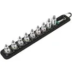 Wera Belt Rail 3/8 in. Drive Torx Zyklop Bit Socket Set, 10 Pieces