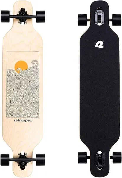 Retrospec Ten Toes Rift Drop-Through Longboard Skateboard