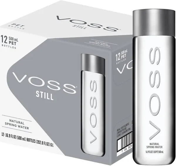 VOSS Premium Still Bottled Natural Water - BPA-Free - 16.9 Fl Oz (Pack of 24) 