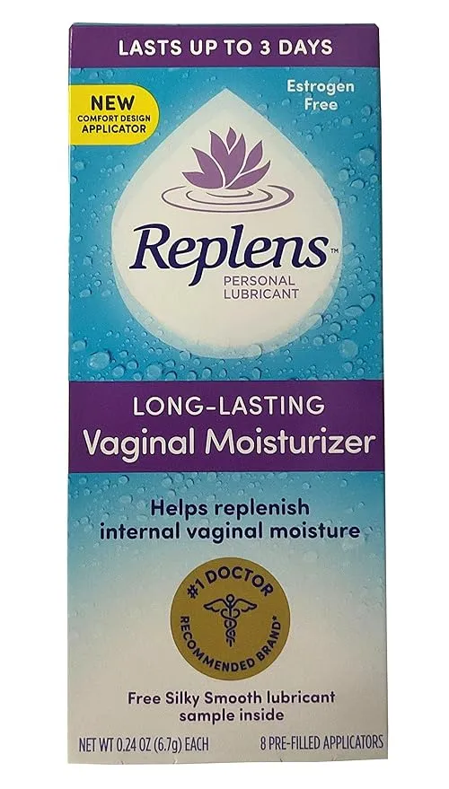 Replens Long Lasting Vaginal Moisturizer, 8 ct, 0.24 oz, 4 Pack