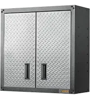 Gladiator Wall Mounted Garage Cabinet 28&#034;x28&#034;x12&#034; 1-Shelf Steel Silver Tread