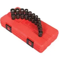 Sunex 1825 Tools 11-piece 1/4" Drive 12-point Metric Magnetic Universal Impact Socket Set