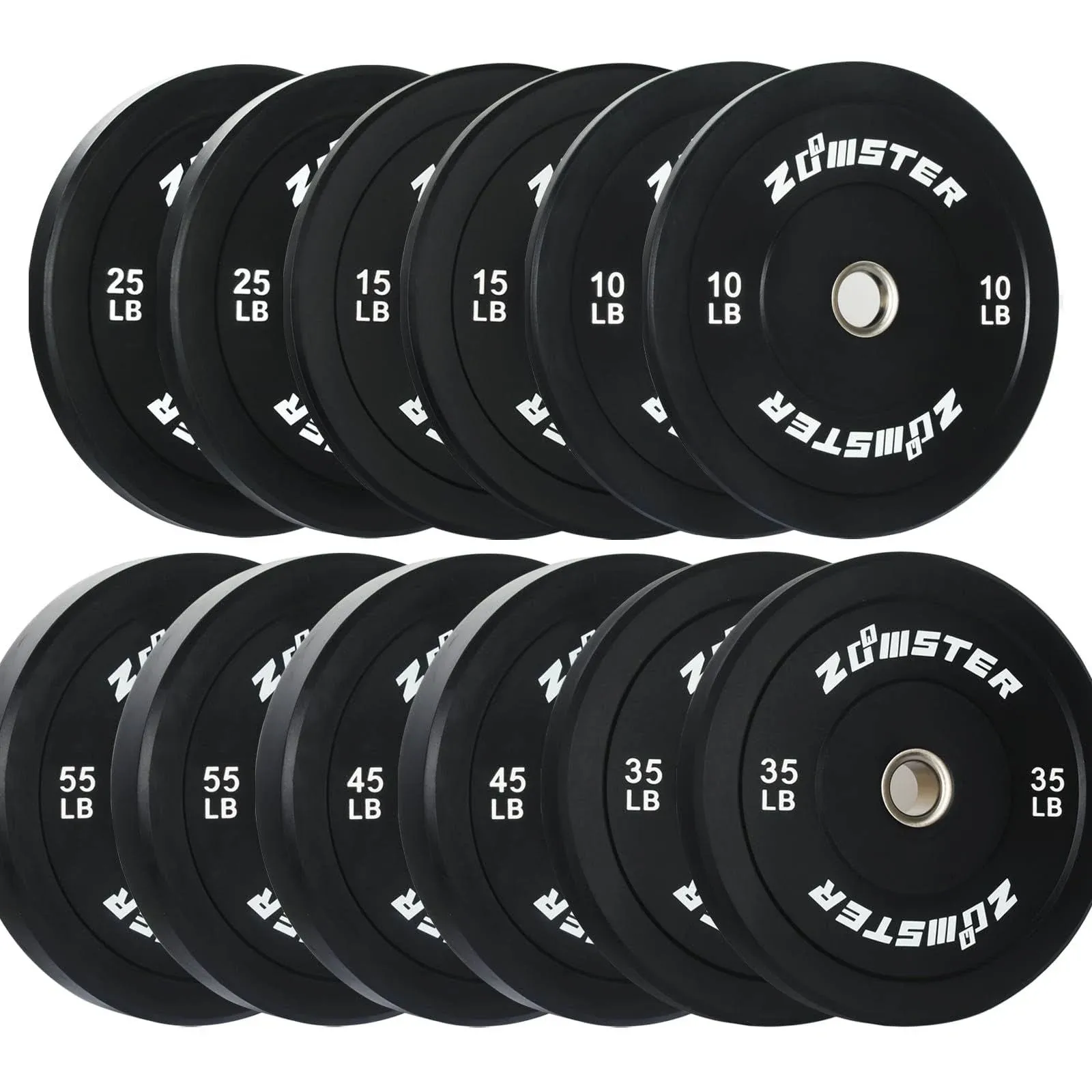 Zoomster Bumper Plate Olympic Weight Plate Bumper Weight Plate with Steel Insert Strength Training Weight Lifting Plate