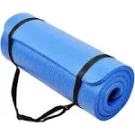 BalanceFrom GoCloud 1" Extra Thick Exercise Yoga Mat with Carrying Strap