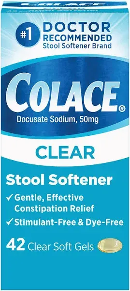 COLACE 50MG CLEAR SOFT GELS 28CT