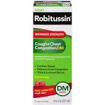 Robitussin Cough + Chest Congestion, DM, Maximum Strength, Non-Drowsy, Adult - 8 fl oz