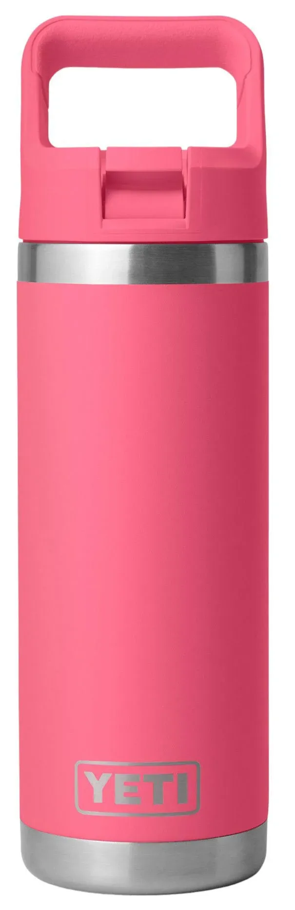 Yeti Rambler Tropical Pink Bottle with Straw Cap, 18 oz.