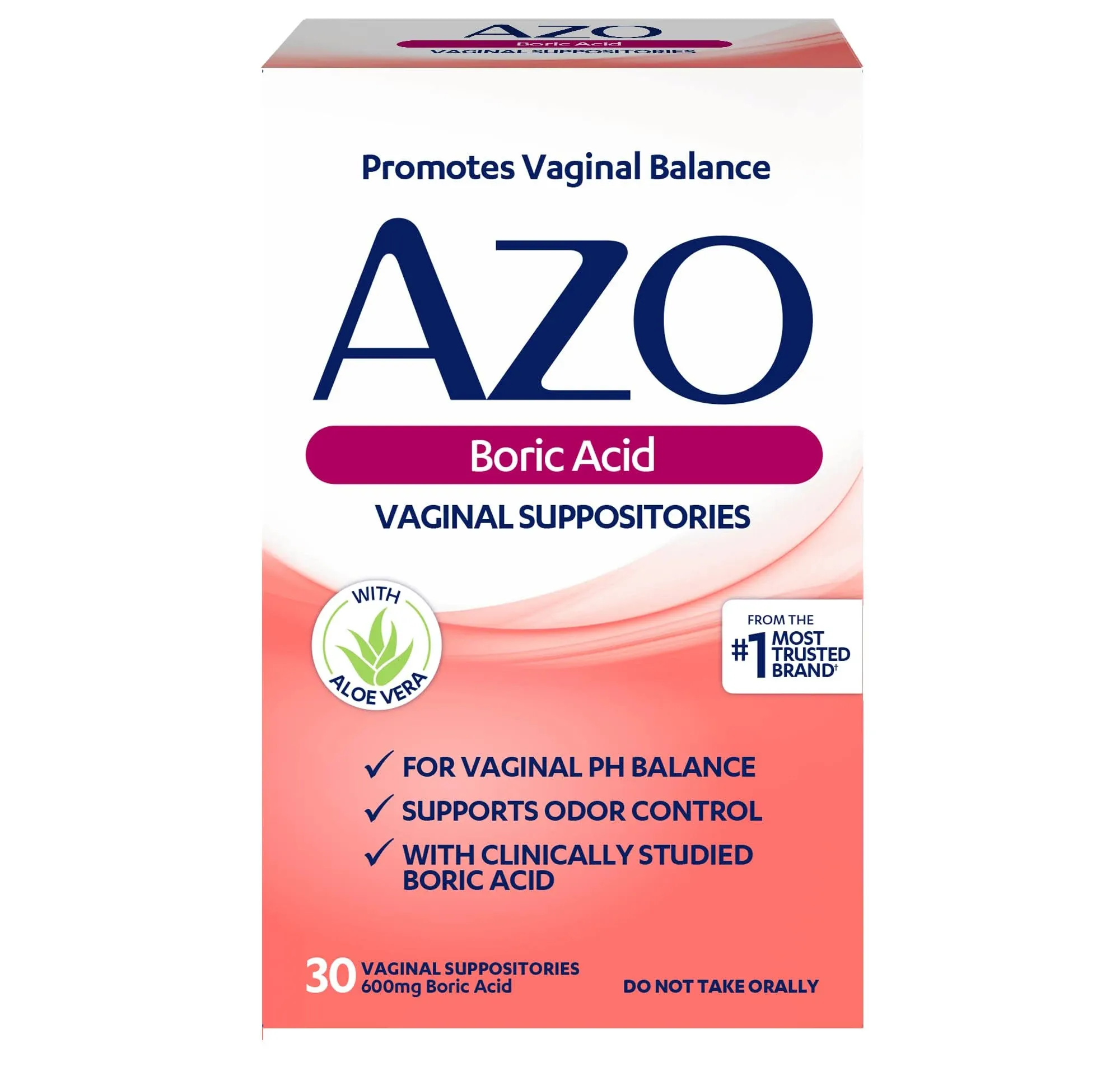 Azo Boric Acid Vaginal Suppositories (2.24 oz, 30 ct)