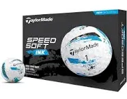 TaylorMade SpeedSoft Ink Golf Balls - Blue - 2024