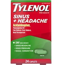 Tylenol Sinus + Headache Daytime, 24 Caplets