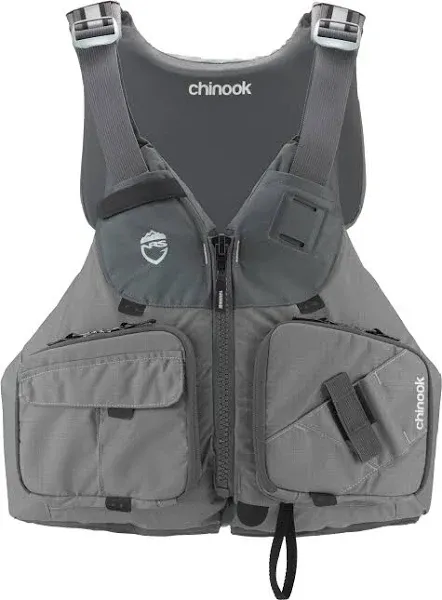 NRS Chinook Fishing PFD, Charcoal, X-Small/Medium