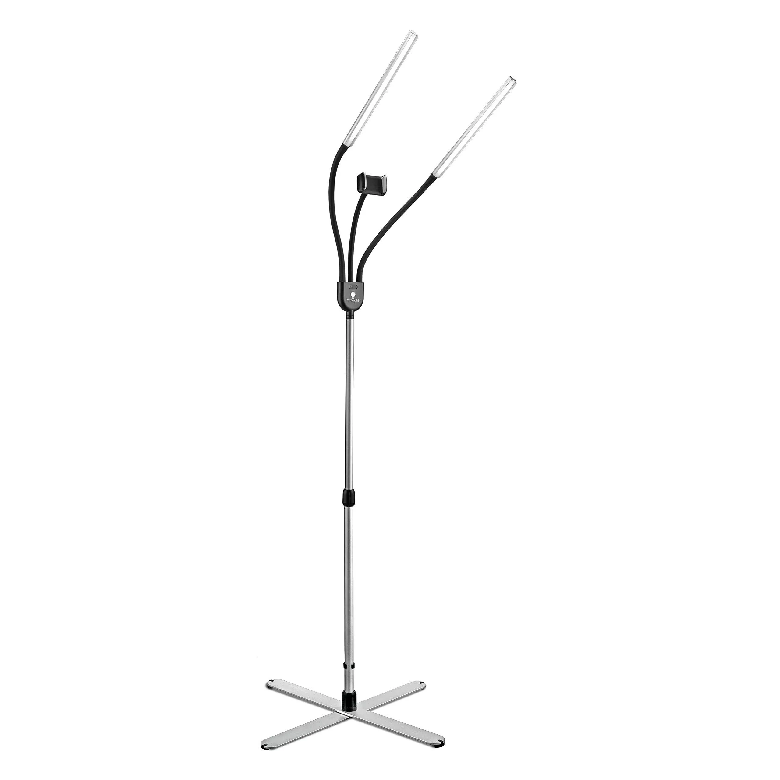 Daylight Company Gemini Floor Lamp, 2 Strobe Lamp, 4 Brightness Levels, Social ...