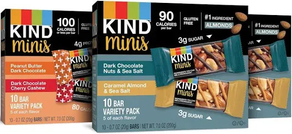 Kind Bars Nuts & Spices, Variety Pack, 1.4 oz, 20-Count