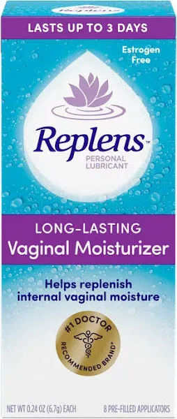 Replens Long Lasting Vaginal Moisturizer 8 Pre-filled Disposable Applicators