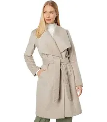 Cole Haan Women's Wool-Blend Wrap Coat - Black - Size 10