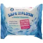 Natracare, Safe To Flush Moist Tissues, 1 Each, 30 Ct