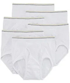 Stafford 6 Pack 100% Cotton Full-Cut Briefs Big & Tall