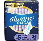 Always Maxi Overnight Pads Wings