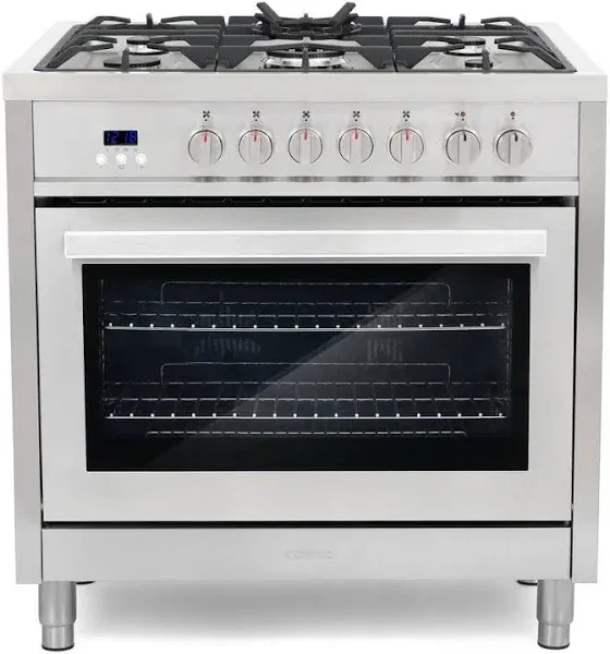 Cosmo 36 in. Stainless Steel Dual Fuel Range with Convection Oven F965