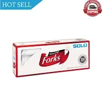 Solo Plastic Forks, White, 500 ct Tej