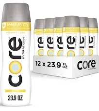 Core Hydration+ Immunity, Lemon Extract Nutrient Enhanced Water with Vitamin C and Zinc