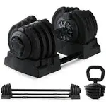 UPGO Adjustable Dumbbells, 20/50/70/90lbs Free Weight Set With Connector,