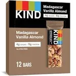 Kind Bars, Madagascar Vanilla Almond, Gluten Free, Low Sugar, 1.4oz, 12 Count