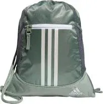 adidas Unisex Alliance 2 Sackpack, Onix/Shock Cyan Blue/Active Purple, One Size