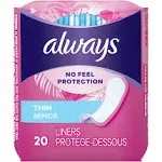 Always Dailies Thin Liners, 20-ct. Packs