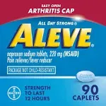 Aleve All Day Strong Pain Reliever/Fever Reducer, 220 mg, Caplets - 90 caplets