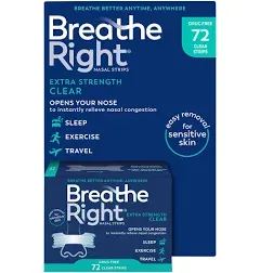 Nasal Strips, Extra Strength, For Sensitive Skin, 26 Clear Strips