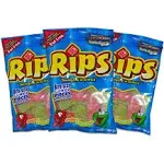 Rips Licorice Bite Size Candy - Strawberry &amp; Green Apple - Fruit Juice Flavored