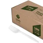 Comfy Package [1000 Pack] Plastic Tea Spoons Lightweight - White