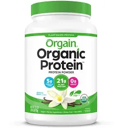 Organic Protein + 50 Superfoods Powder, Plant Based, Vanilla Bean, 2.02 lb (918