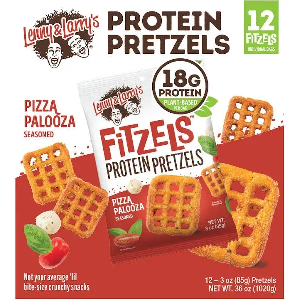 Lenny & Larry's Fitzels Protein Pretzels - Pizza Palooza, 12 pk./3 oz.