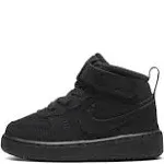 Nike Toddler Court Borough Mid 2 Shoes Black/Black/Black / 6