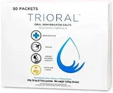 TRIORAL Rehydration Electrolyte Powder - WHO Hydration Supplement Salts Formula - Combat Dehydration from Workouts, Fluid Loss and Much More - 100 Drink Mix Packets