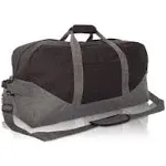 Dalix 25" Big Adventure Large Gym Sports Duffle Bag in Black Gray