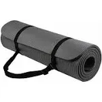 Yoga Mat Exercise Pad 71x24 Thick Non-Slip Fitness Pilates Gym Workout Gray