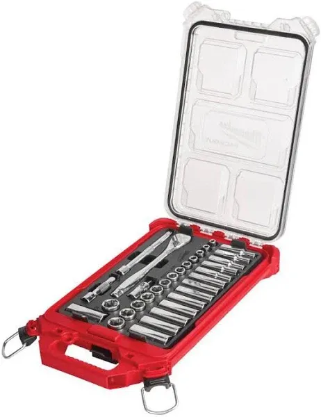 Milwaukee Ratchet and Socket PACKOUT Set