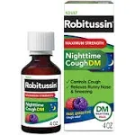 Robitussin Nighttime Cough DM, Maximum Strength, Adult - 4 fl oz