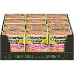 Maruchan Instant Lunch Soup, Lime Chili with Shrimp - 12 pack, 2.25 oz cups