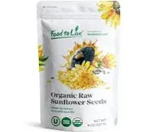 Organic Sunflower Seeds - Hulled, Raw, Non-GMO, Dried Kernels, Unsalte