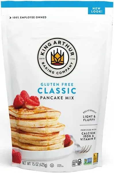 King Arthur Flour KING ARTHUR FLOUR Gluten Free Pancake Mix, 15 Ounce Pack of 6