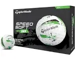 TaylorMade SpeedSoft Golf Balls Green Ink