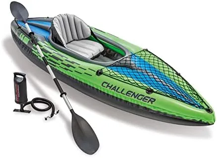 Intex Challenger K1 1-Person Inflatable Sporty Kayak and Pump