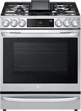 LG InstaView ProBake Convection Slide-In Gas Range with Air Fry