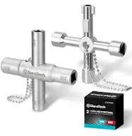 4 Way Sillcock Key Set Utilities Key Multi Functional Water Key 2 Pack Faucet